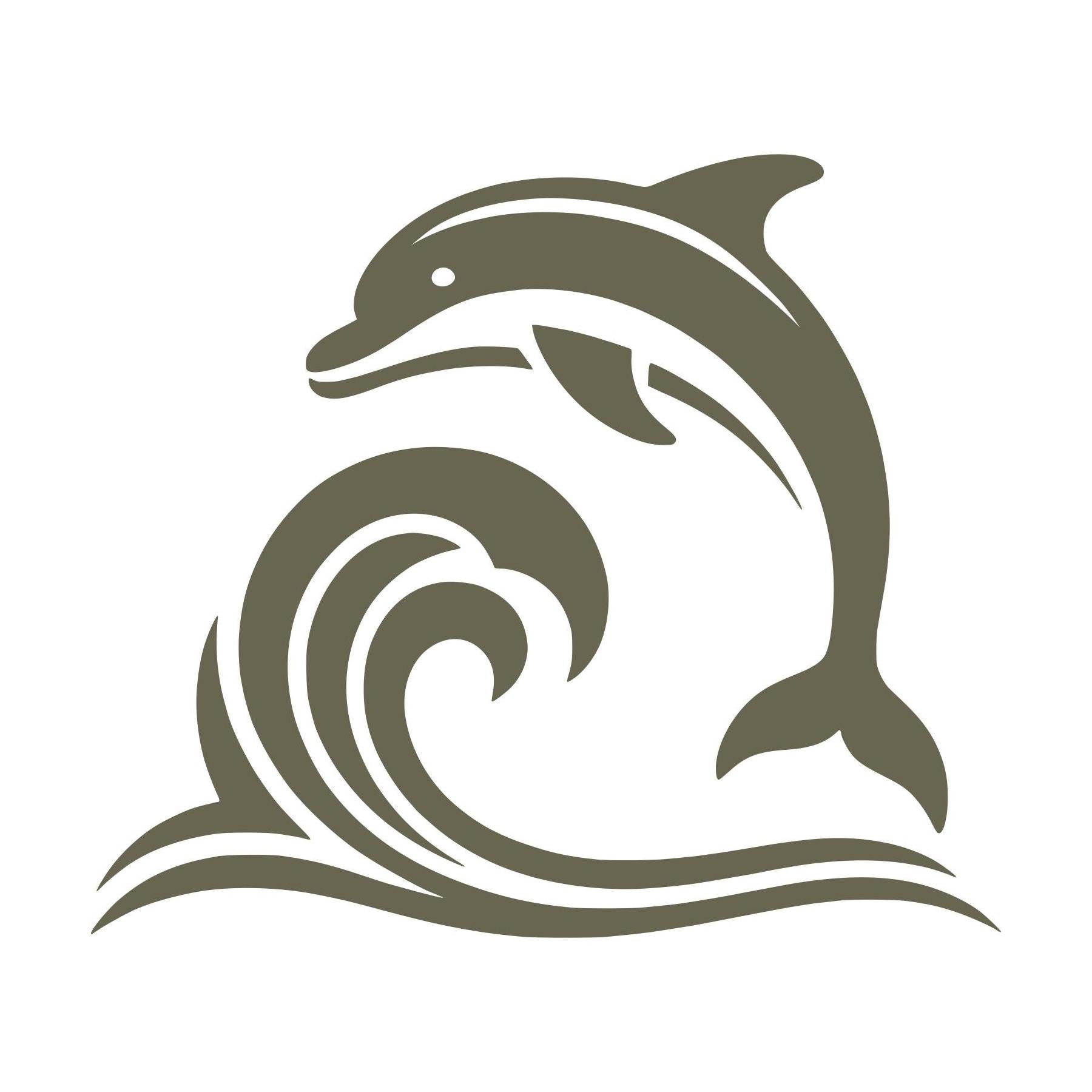 Jumping Dolphin Delrin Leather Stamp