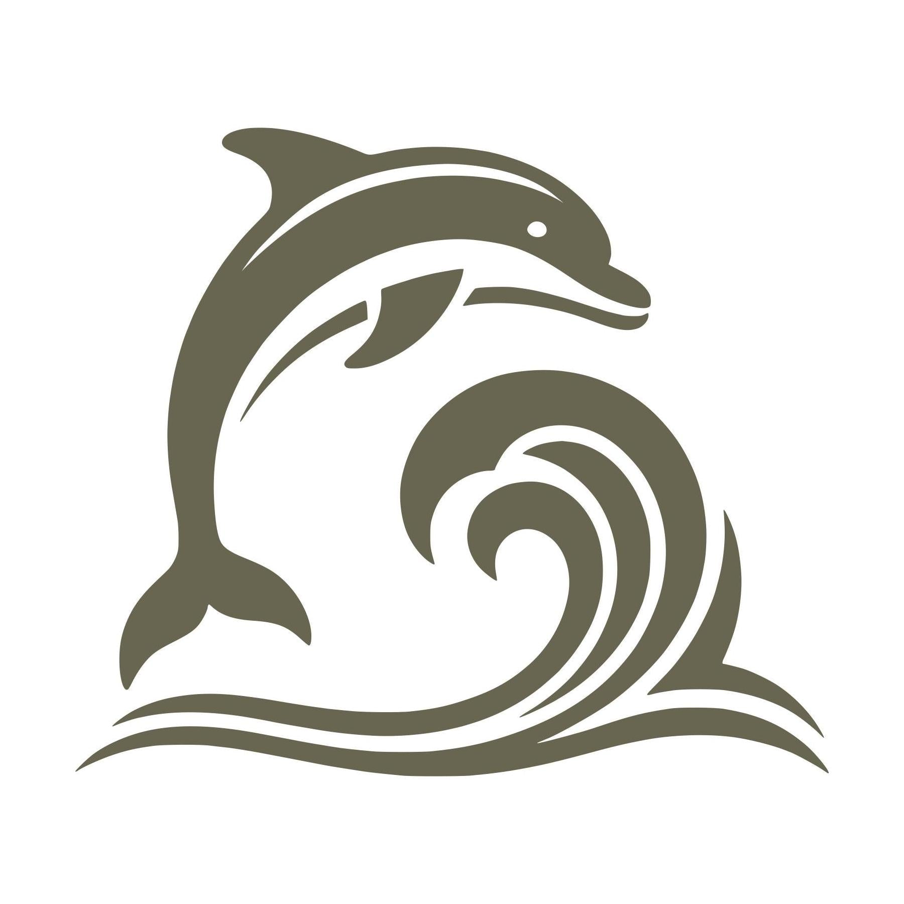 Jumping Dolphin Delrin Leather Stamp