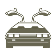 Retro DeLorean Car Delrin Leather Stamp