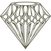 Intricate diamond illustration with sharp, geometric facets, symbolizing luxury and brilliance.