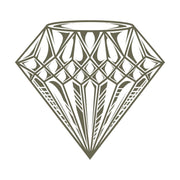 Intricate diamond illustration with sharp, geometric facets, symbolizing luxury and brilliance.