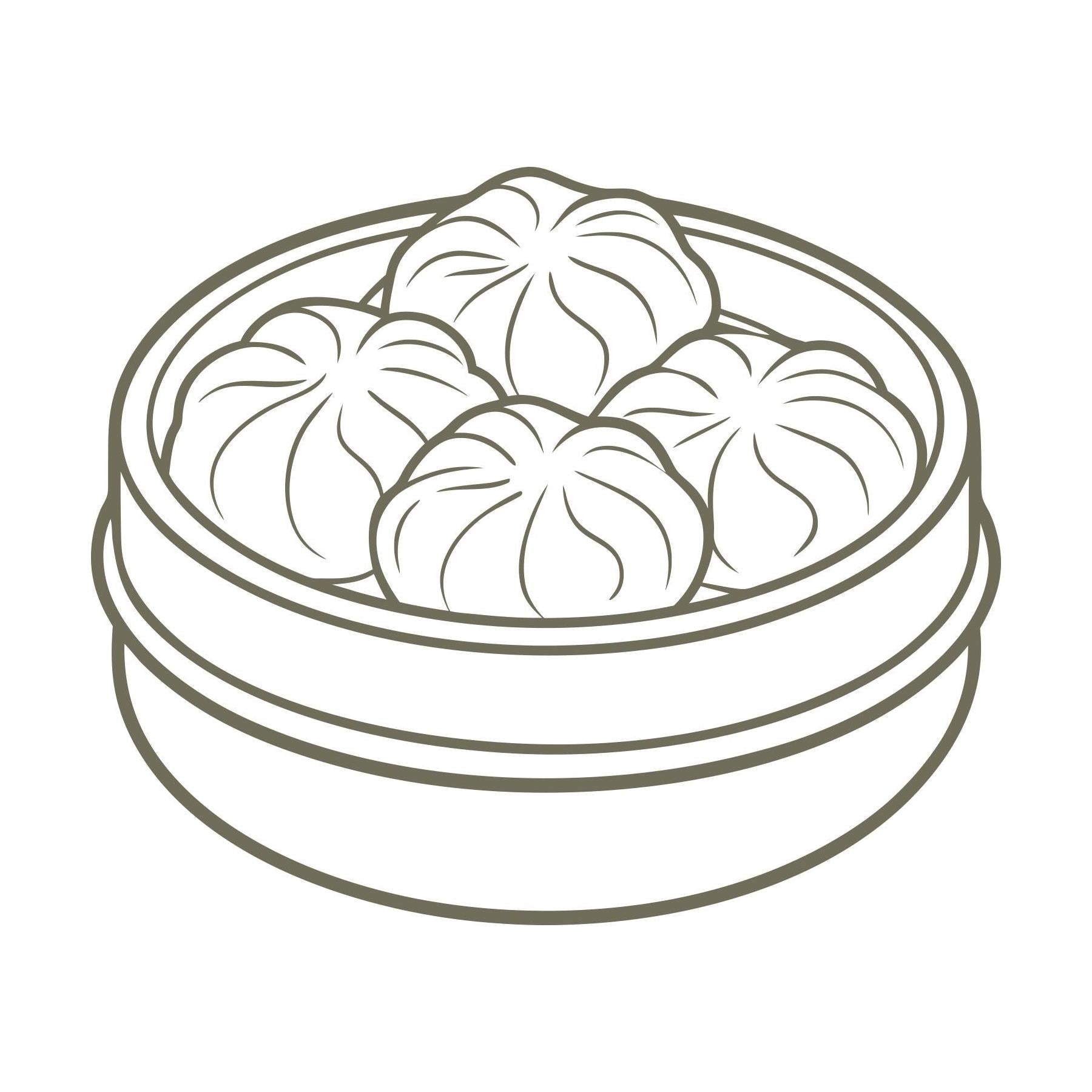Steam Dumplings Delrin Leather Stamp