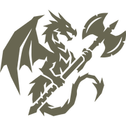 Dragon with Axe Delrin Leather Stamp