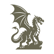 Winged Dragon on Rock Delrin Leather Stamp