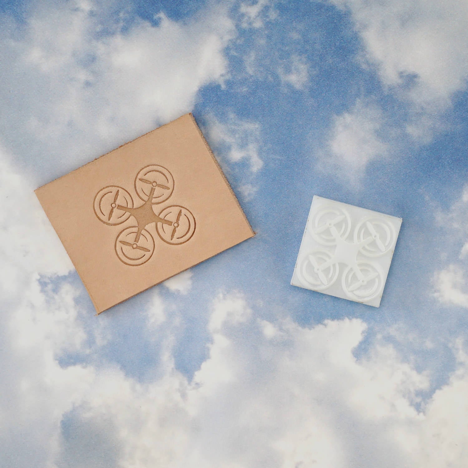 Drone Delrin Leather Stamp