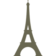 Minimalist Eiffel Tower silhouette with clean lines and iconic structure.