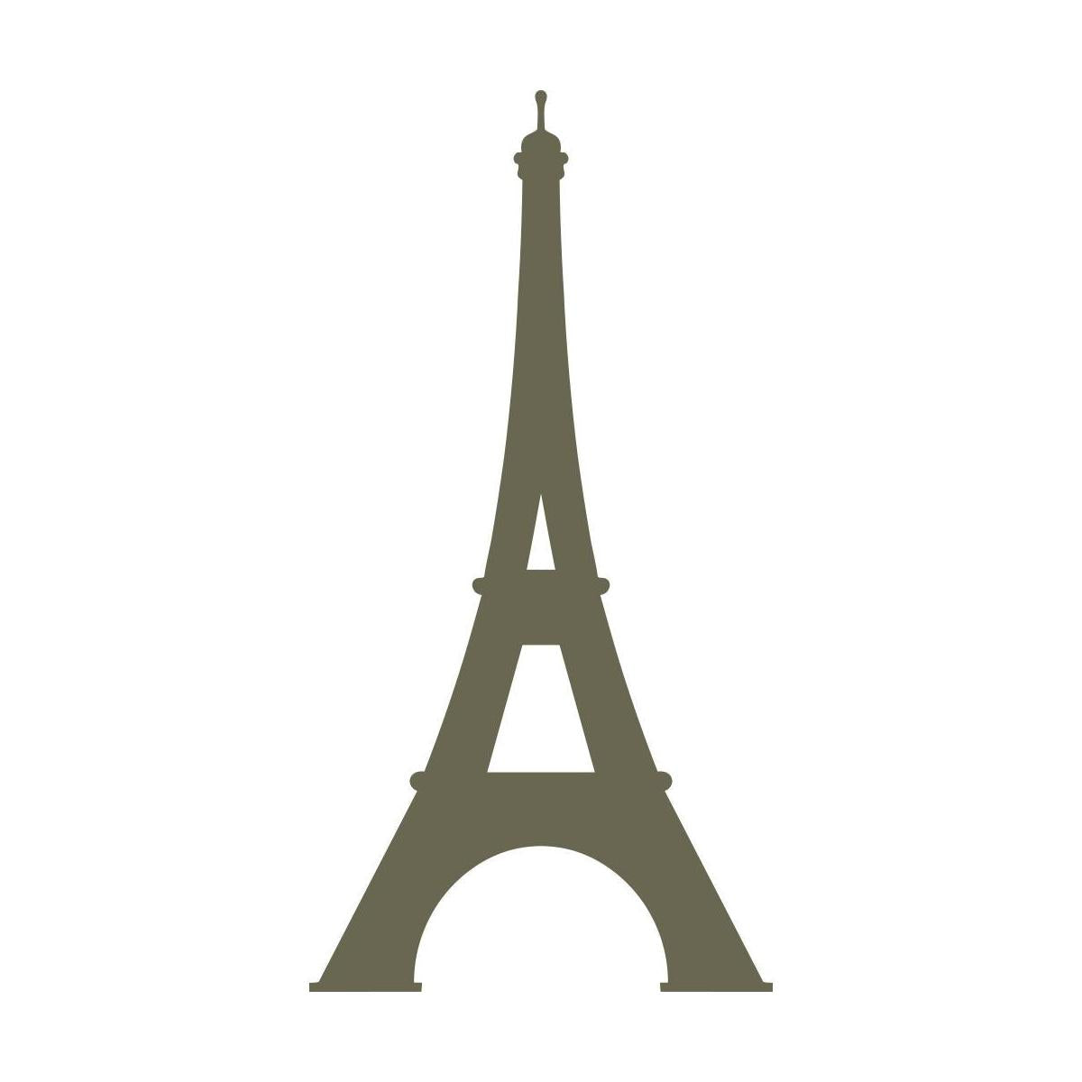 Minimalist Eiffel Tower silhouette with clean lines and iconic structure.