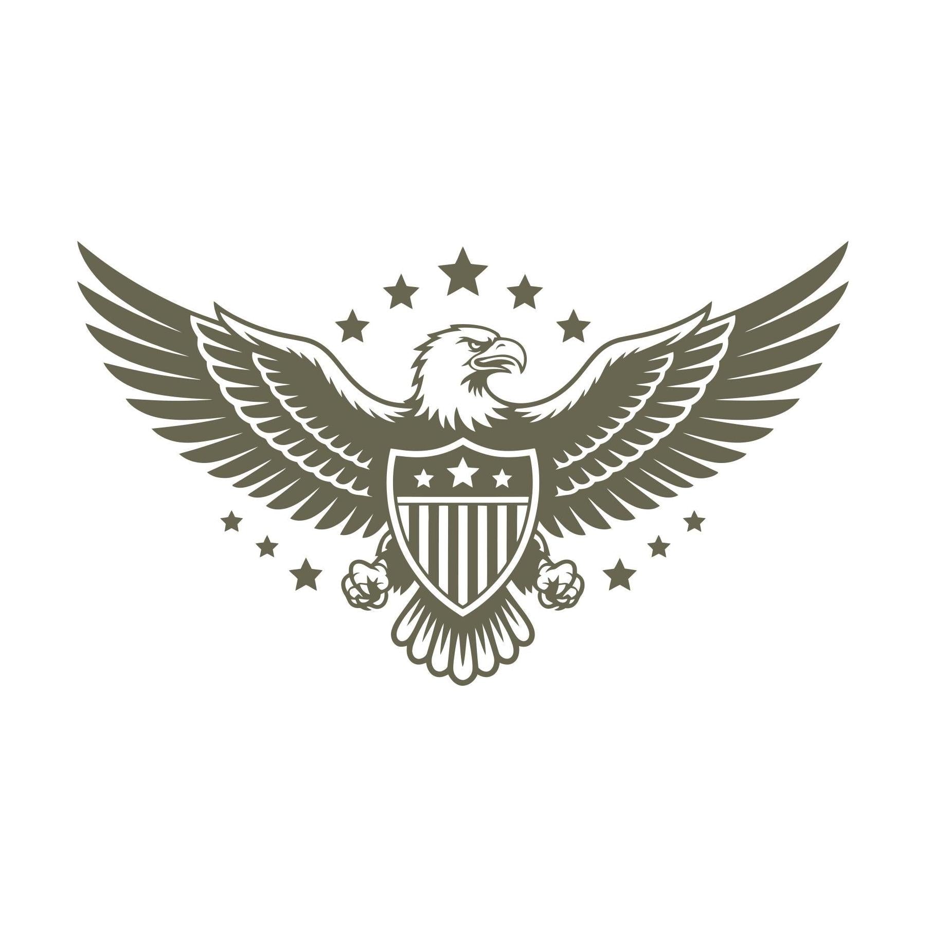 Patriotic Eagle with Shield Delrin Leather Stamp