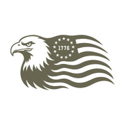 Eagle 1776 Flag Delrin Leather Stamp
