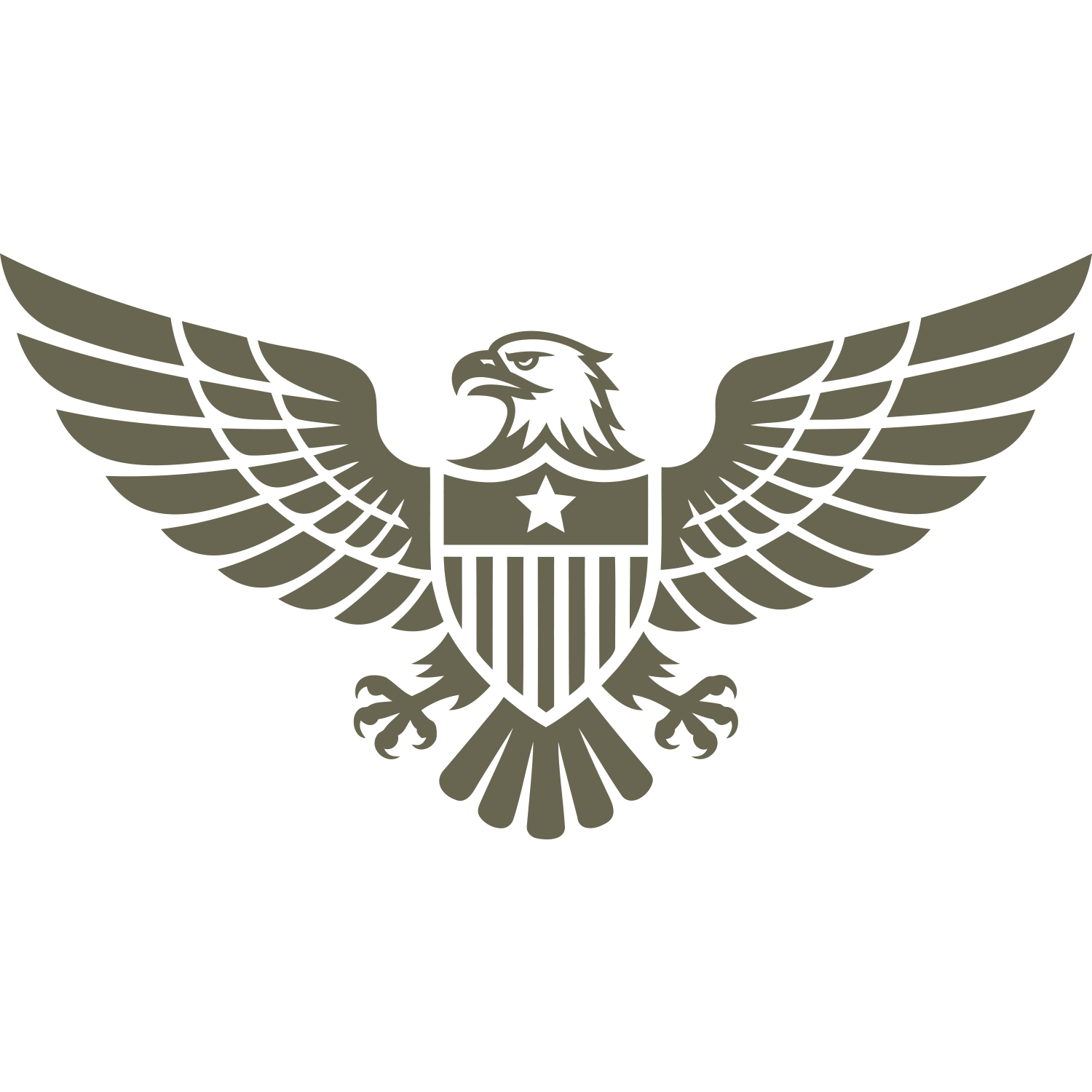 Patriotic Eagle with Shield Delrin Leather Stamp