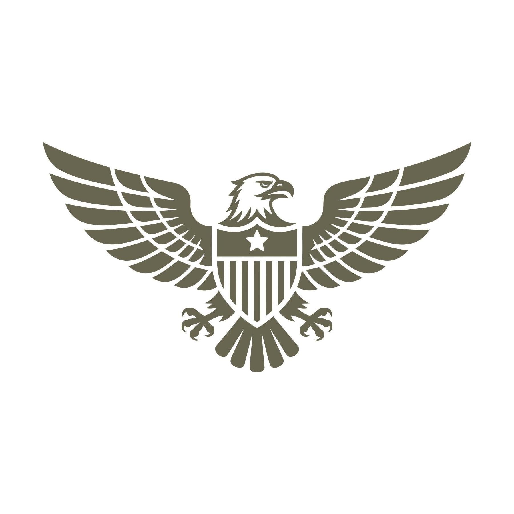 Patriotic Eagle with Shield Delrin Leather Stamp
