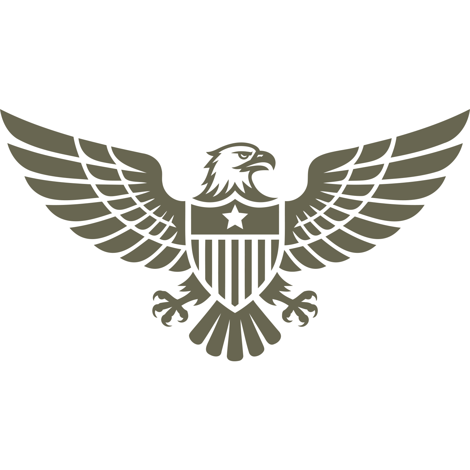 Patriotic Eagle with Shield Delrin Leather Stamp