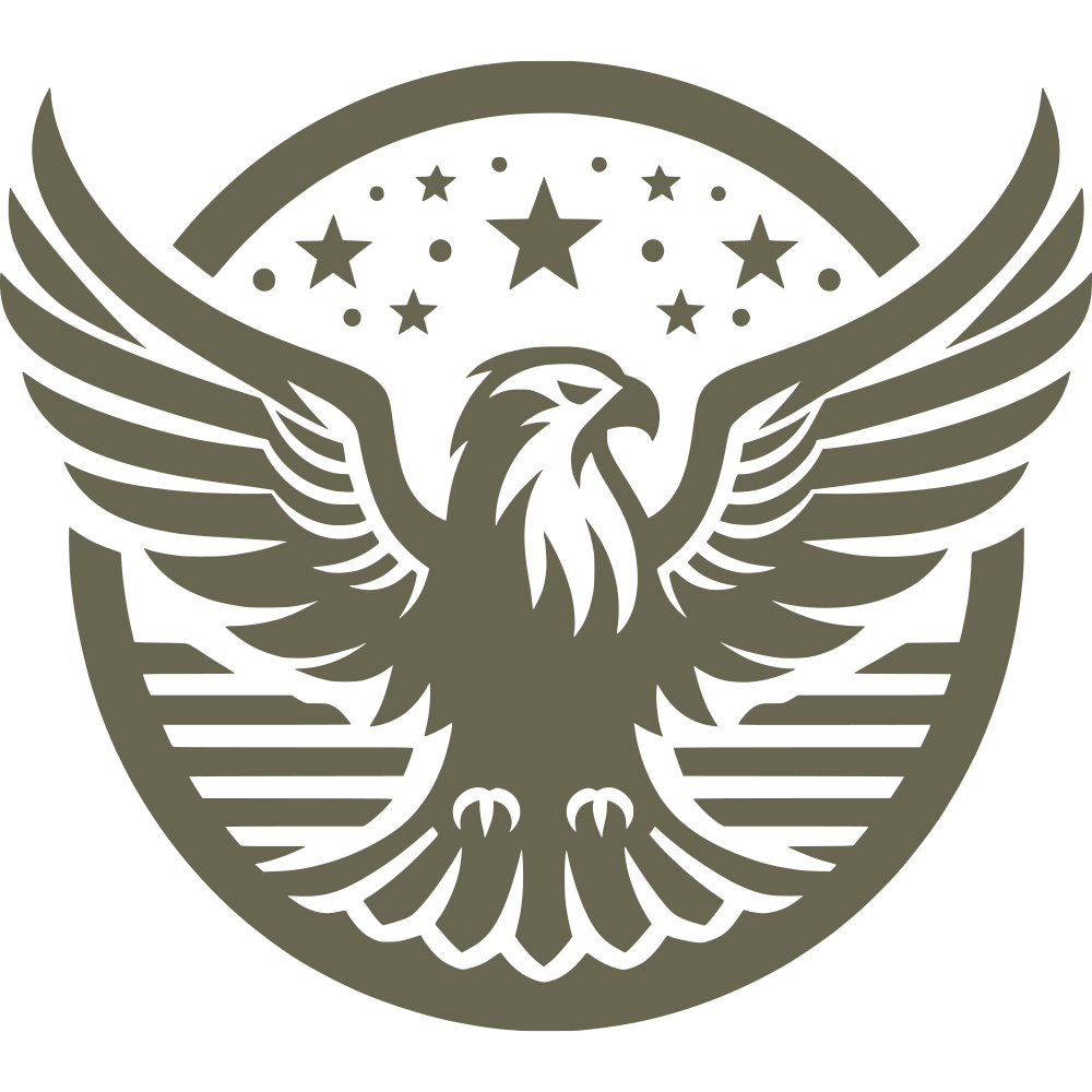 Patriotic Eagle Emblem Delrin Leather Stamp