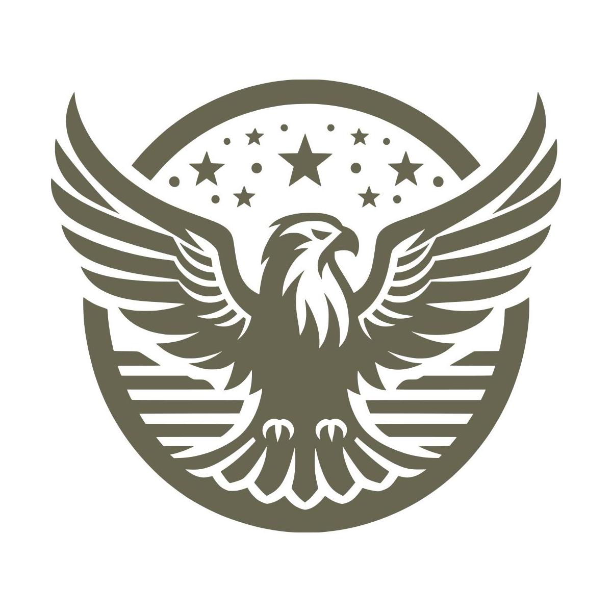 Patriotic Eagle Emblem Delrin Leather Stamp