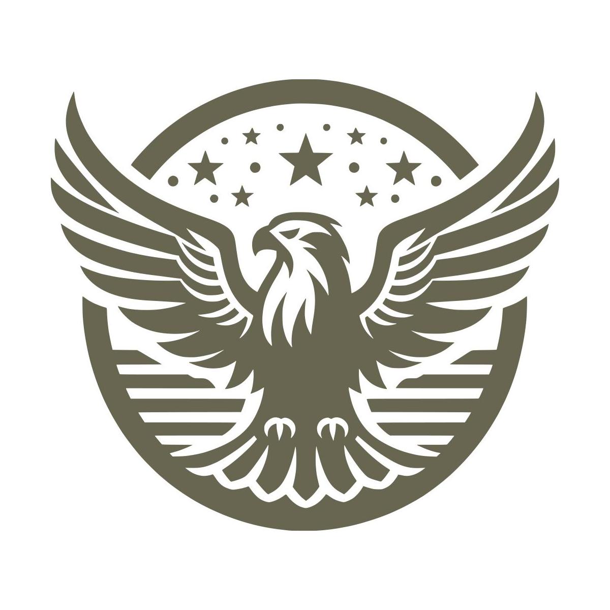 Patriotic Eagle Emblem Delrin Leather Stamp
