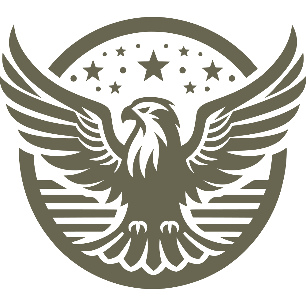 Patriotic Eagle Emblem Delrin Leather Stamp