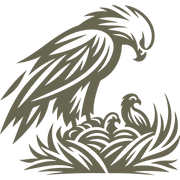 Eagle with Chicks in Nest Delrin Leather Stamp