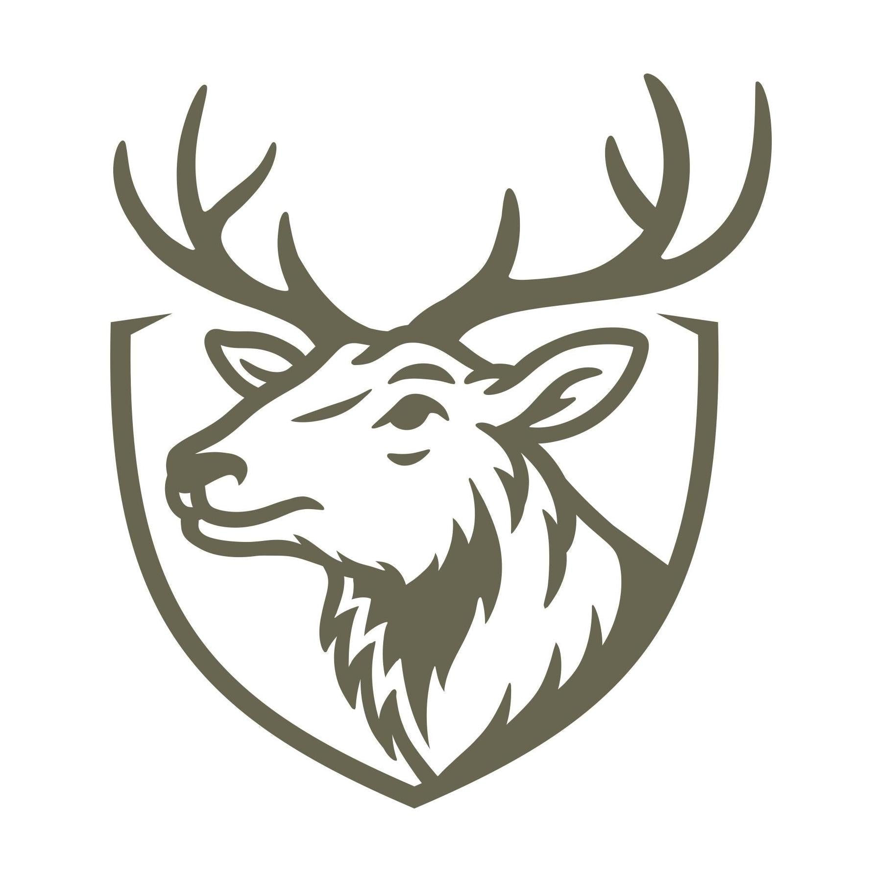 Elk Head in Shield Delrin Leather Stamp