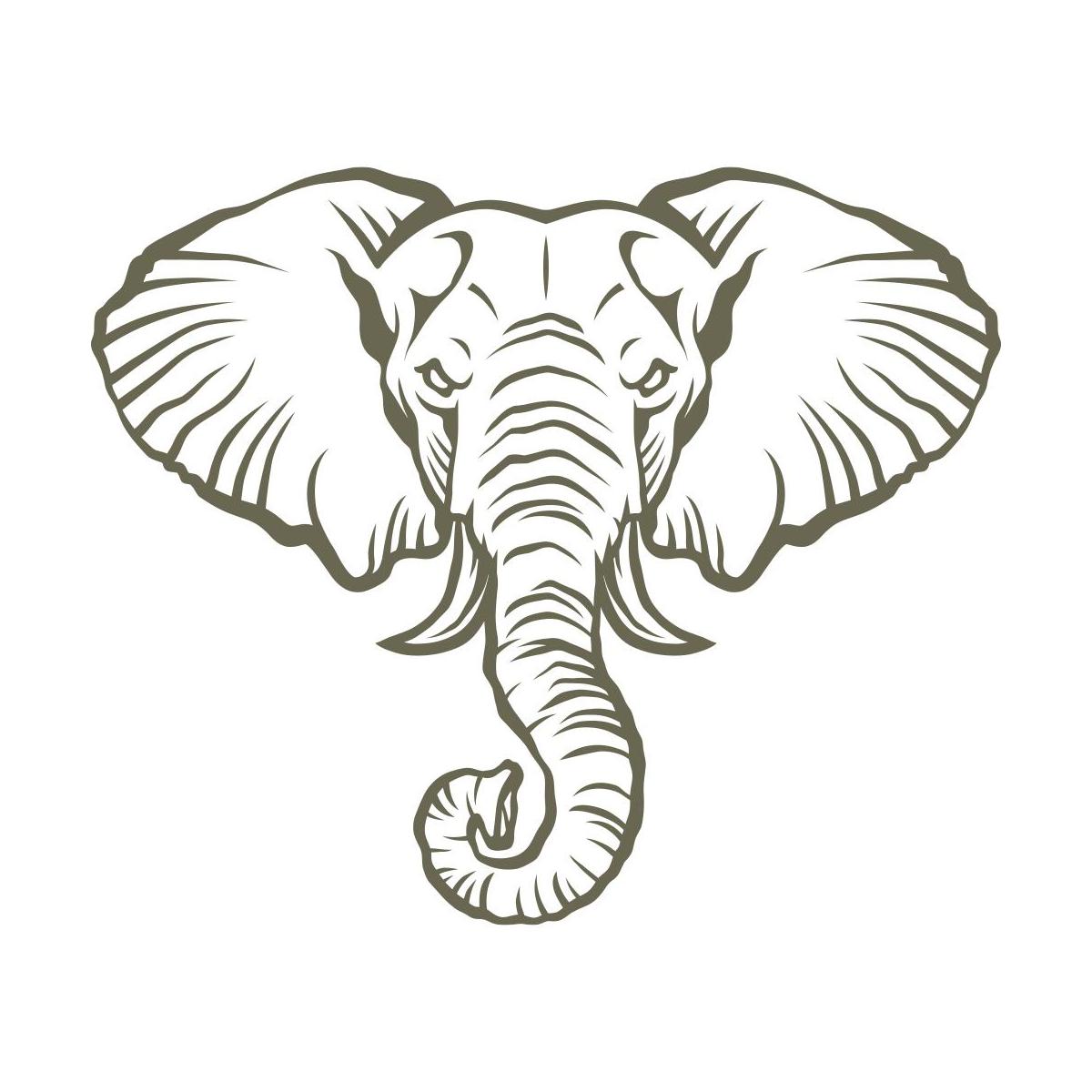 Elephant Delrin Leather Stamp
