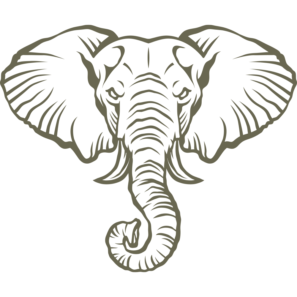 Elephant Delrin Leather Stamp