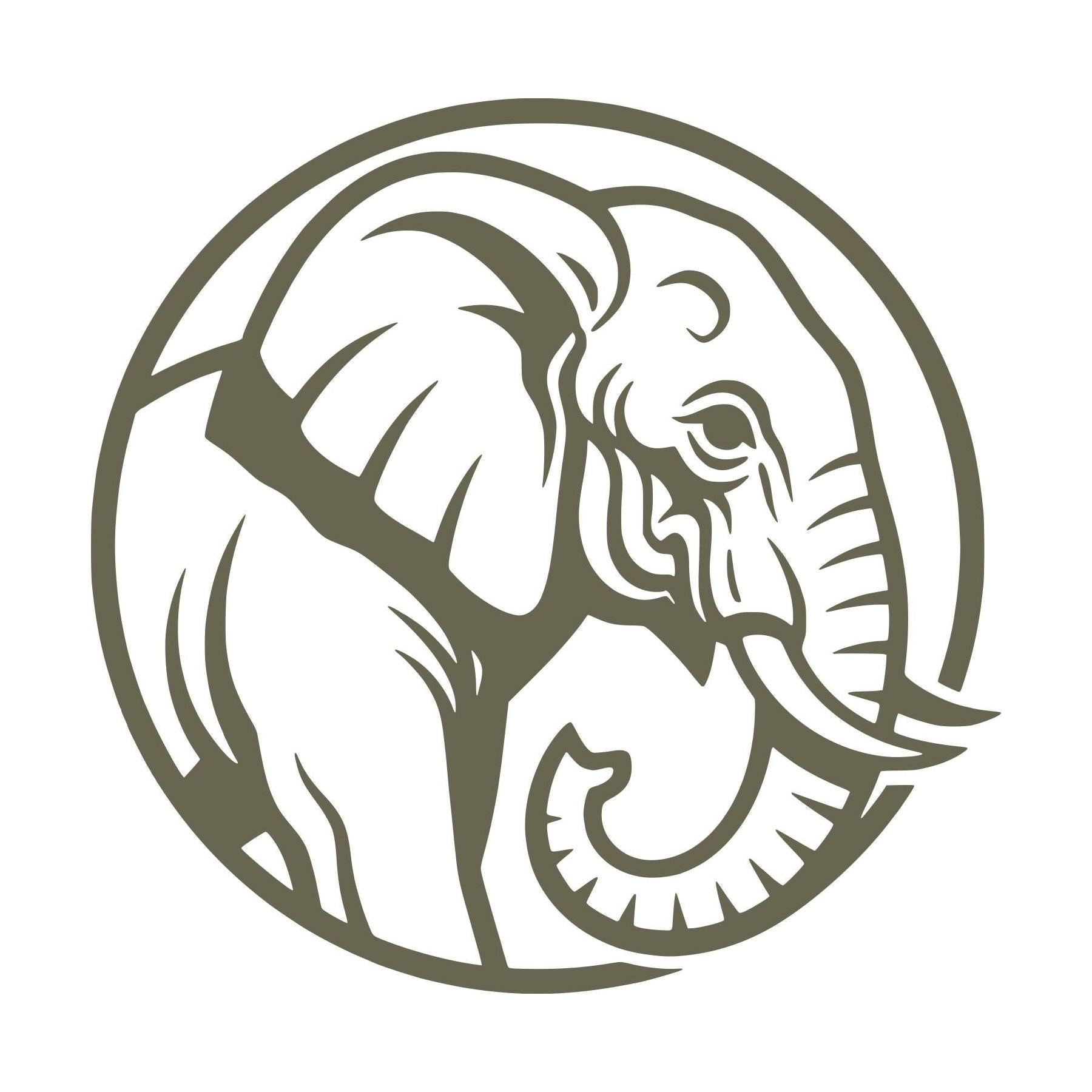 Elephant Emblem Delrin Leather Stamp