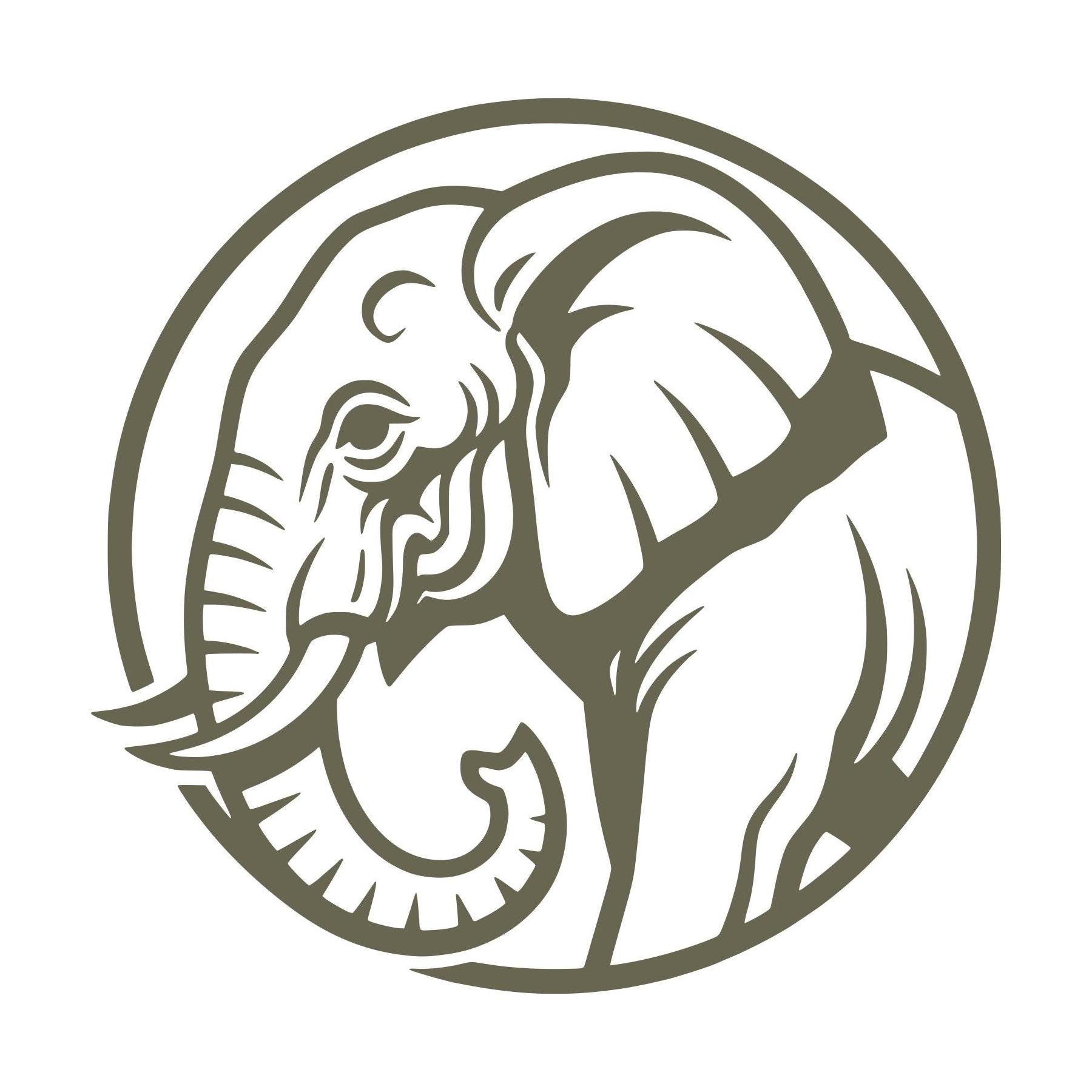 Elephant Emblem Delrin Leather Stamp