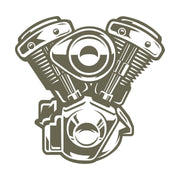 Motorcycle Engine Delrin Leather Stamp