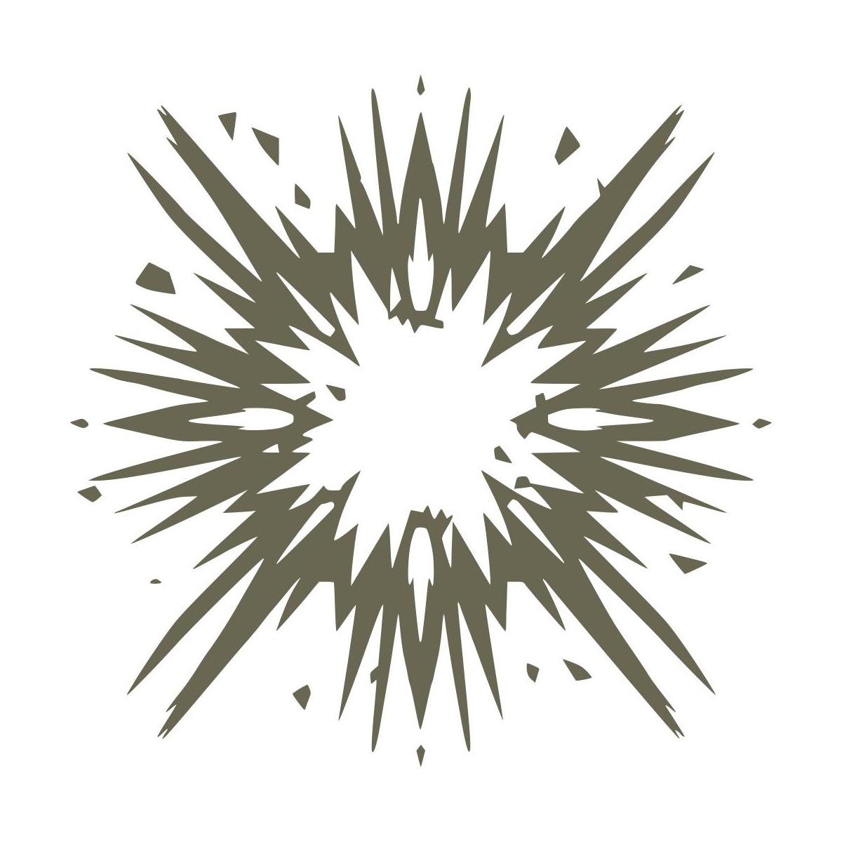 Delrin leather stamp with a bold starburst design, perfect for dynamic and decorative leatherworking projects.
