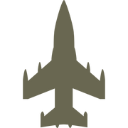 Delrin leather stamp with a modern fighter jet design, perfect for aviation and military-themed leatherworking projects.