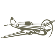 Delrin leather stamp with a vintage propeller airplane design, perfect for aviation and travel-themed leatherworking projects.