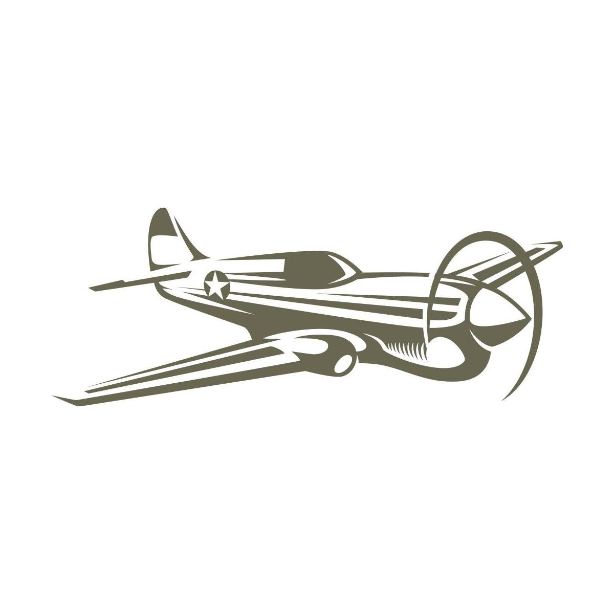 Delrin leather stamp with a vintage propeller airplane design, perfect for aviation and travel-themed leatherworking projects.