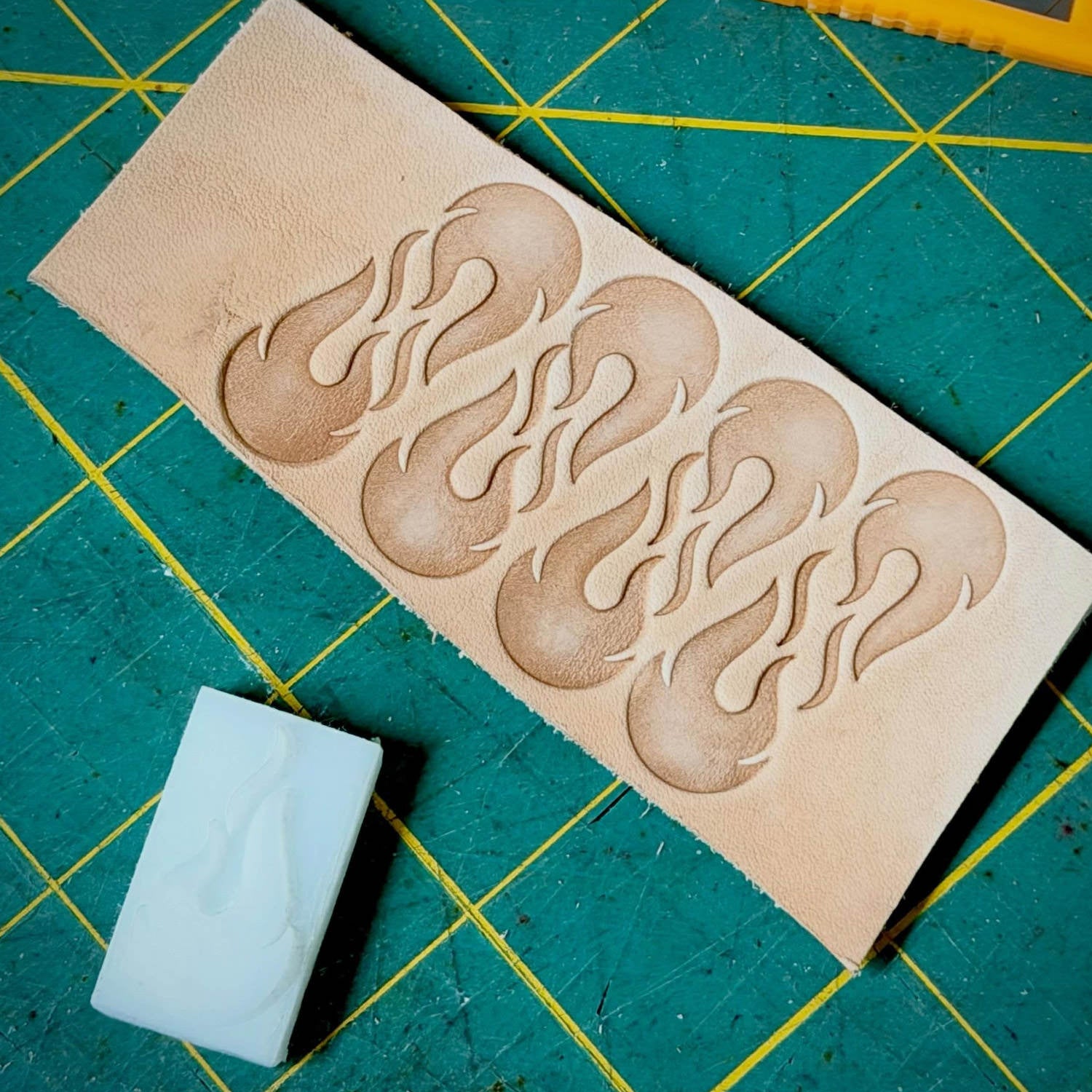 Fire Delrin Leather Stamp