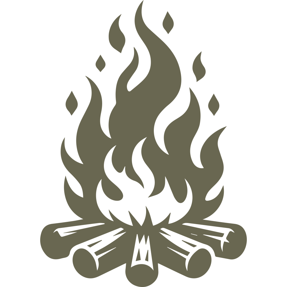 Campfire Delrin Leather Stamp