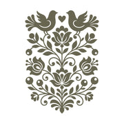 Folk Art Birds and Flowers Delrin Leather Stamp