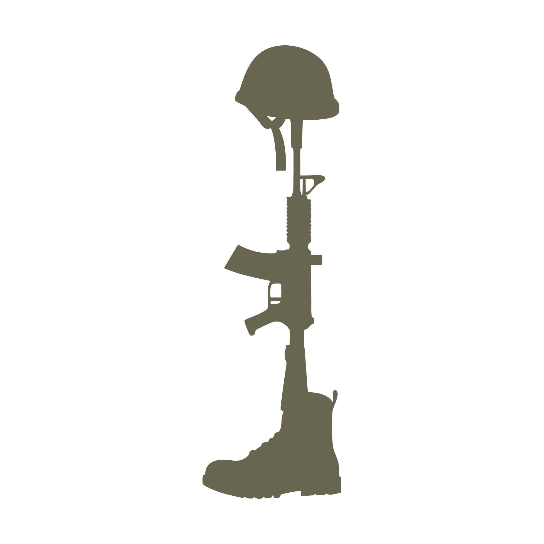 Fallen Solider Memorial Delrin Leather Stamp