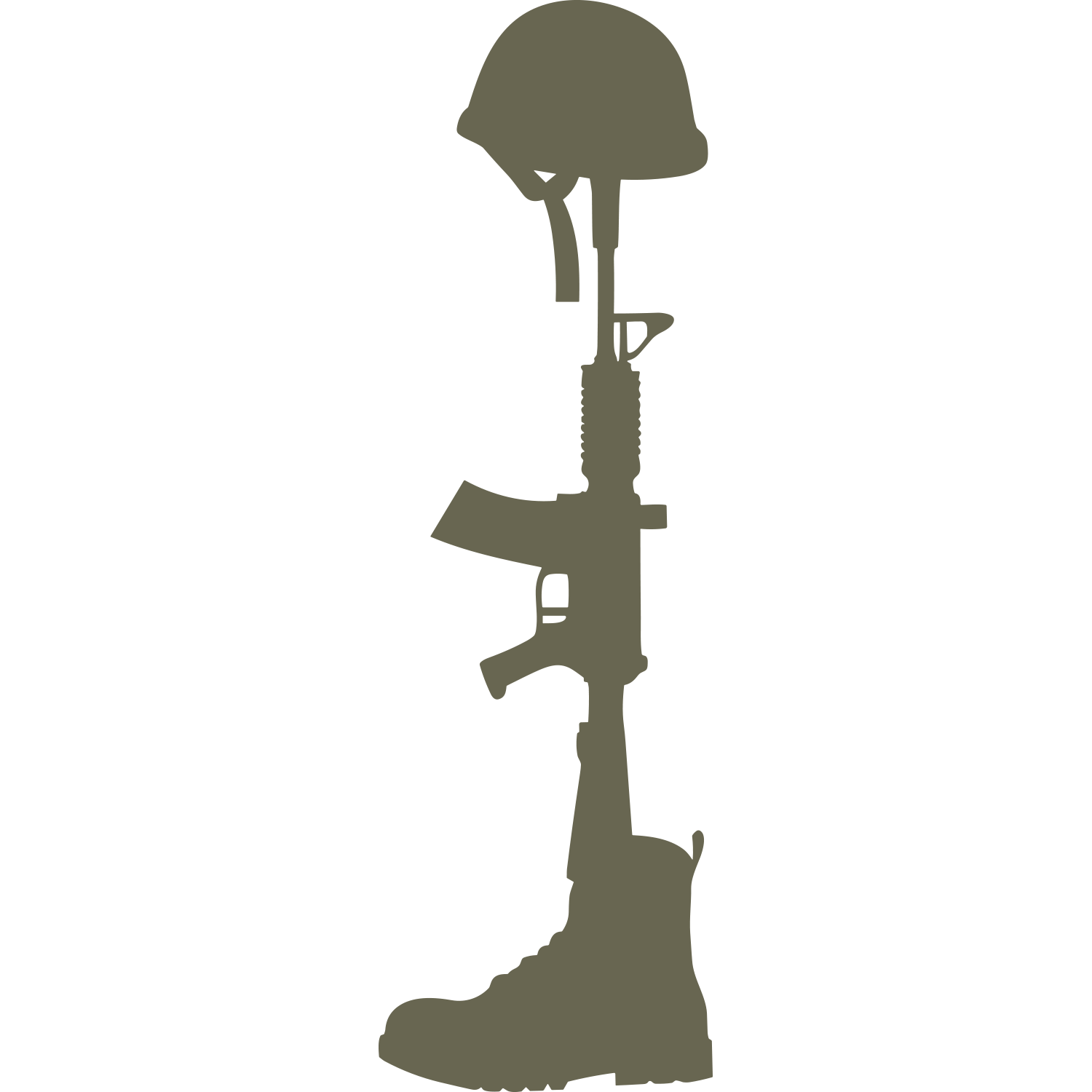 Fallen Solider Memorial Delrin Leather Stamp
