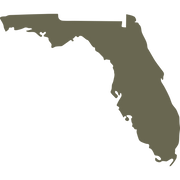 Silhouette of the state of Florida, capturing its iconic peninsula shape with precise detailing. A bold and simple design perfect for state pride and regional crafts.