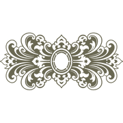 Delrin leather stamp with an ornate baroque design, perfect for elegant and decorative-themed leatherworking projects.
