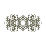 Delrin leather stamp with an ornate baroque design, perfect for elegant and decorative-themed leatherworking projects.