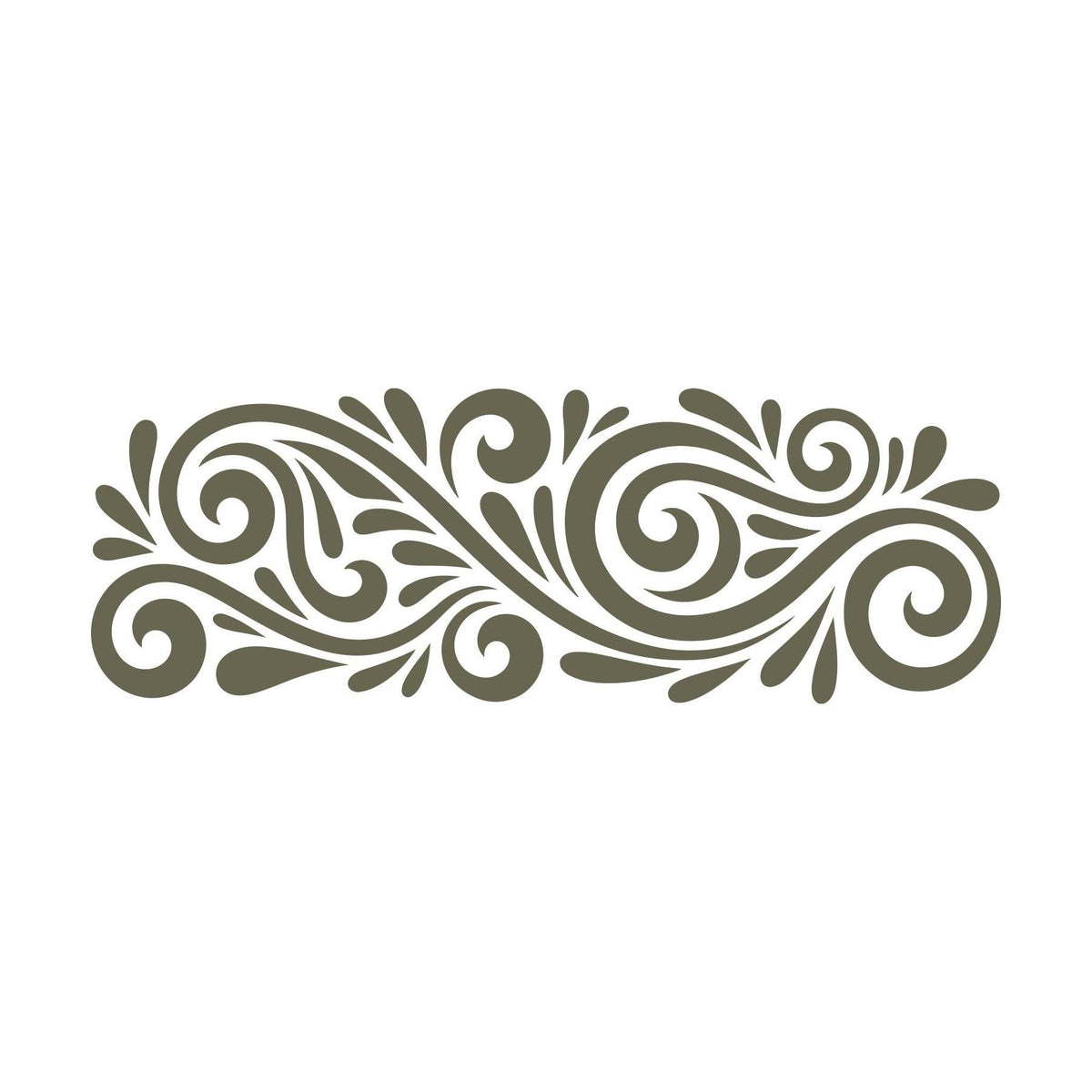 Decorative Swirl Flourish Delrin Leather Stamp