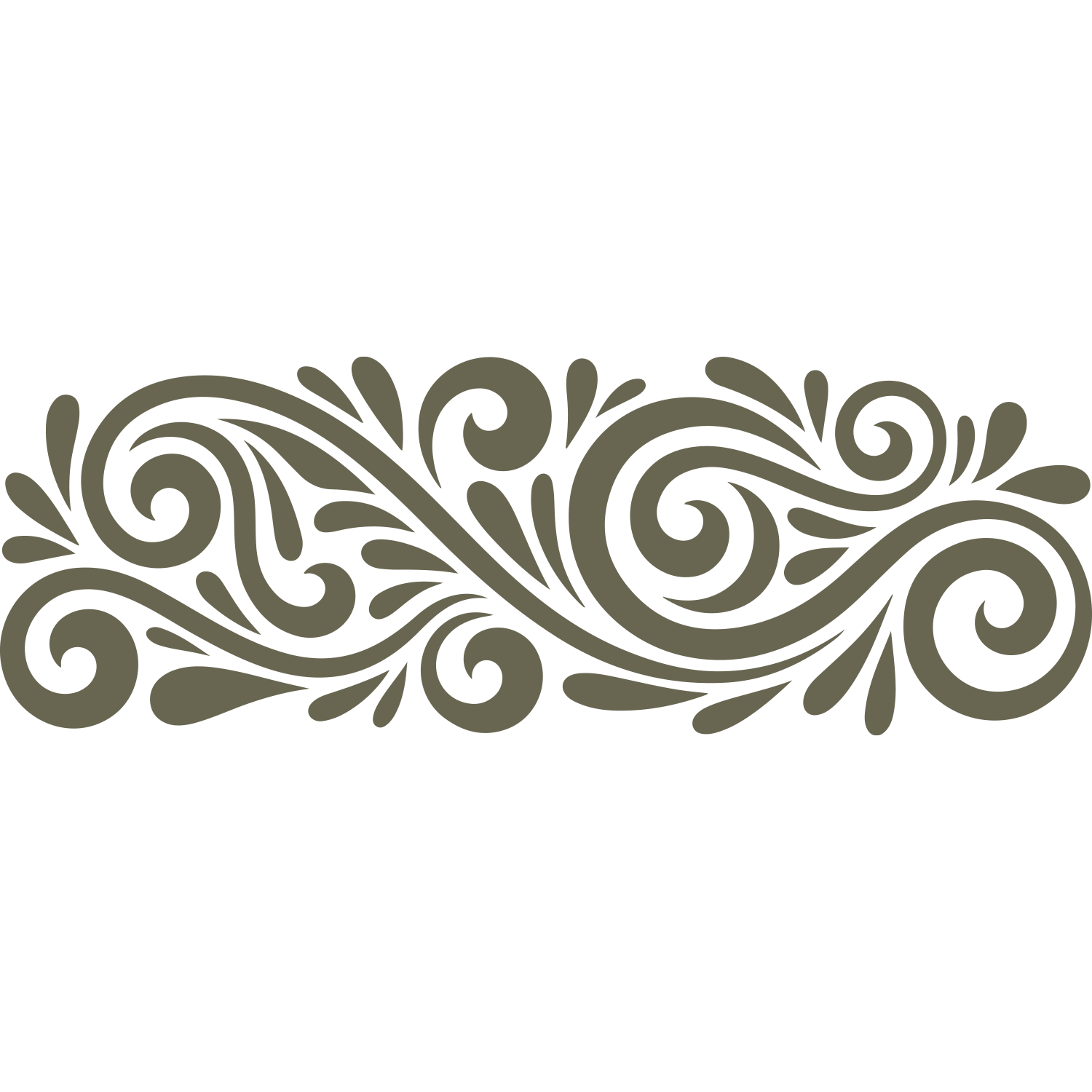 Decorative Swirl Flourish Delrin Leather Stamp