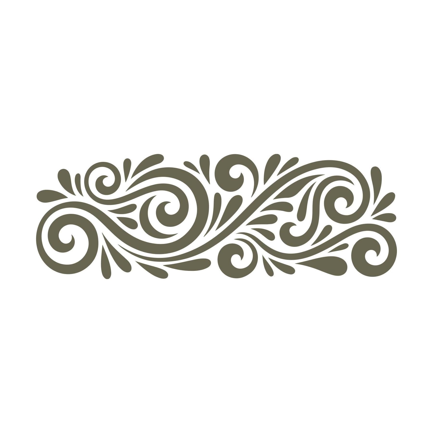 Decorative Swirl Flourish Delrin Leather Stamp