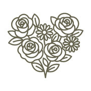 Flower Heart Delrin Leather Stamp