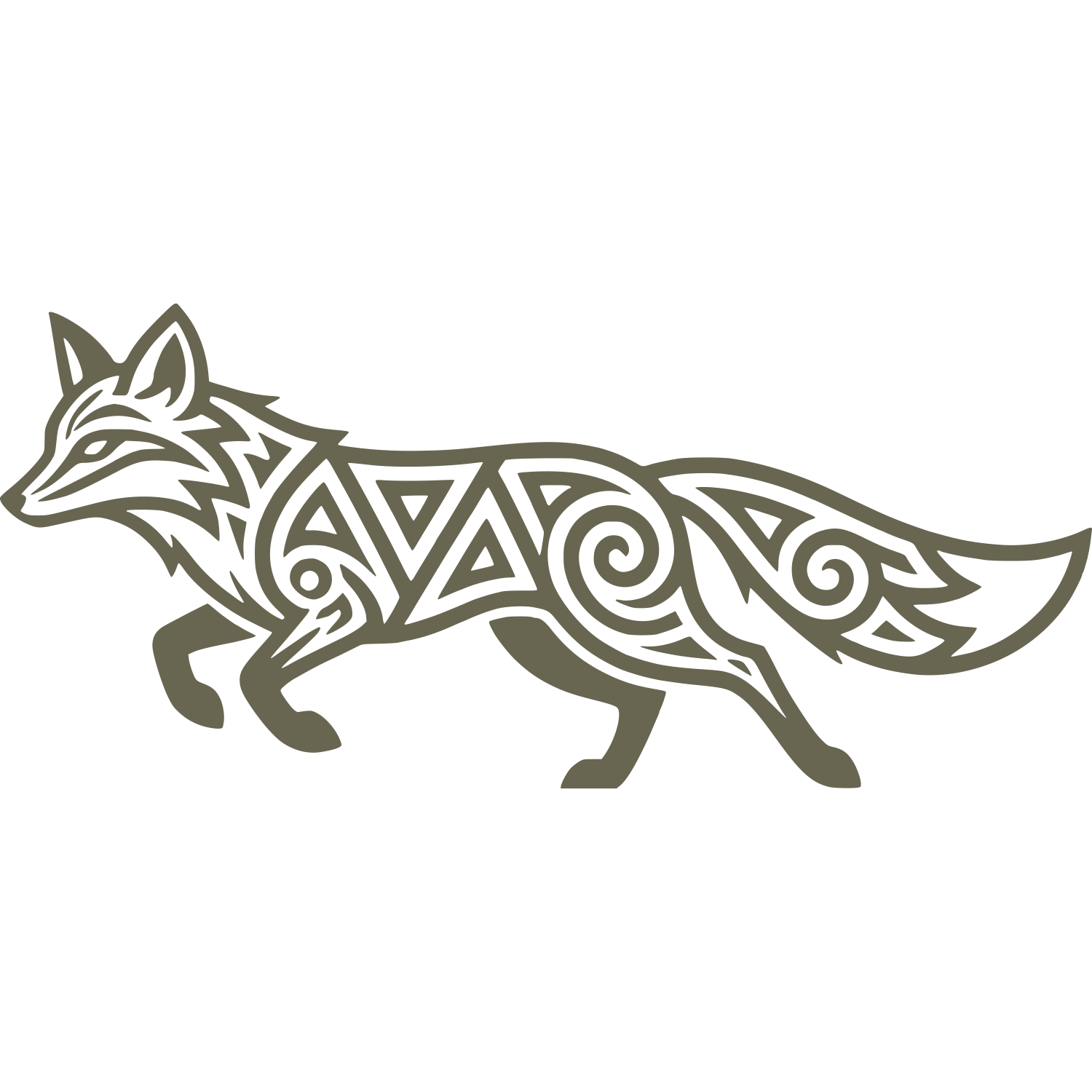 Fox Delrin Leather Stamp