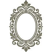 Ornate Oval Frame Delrin Leather Stamp