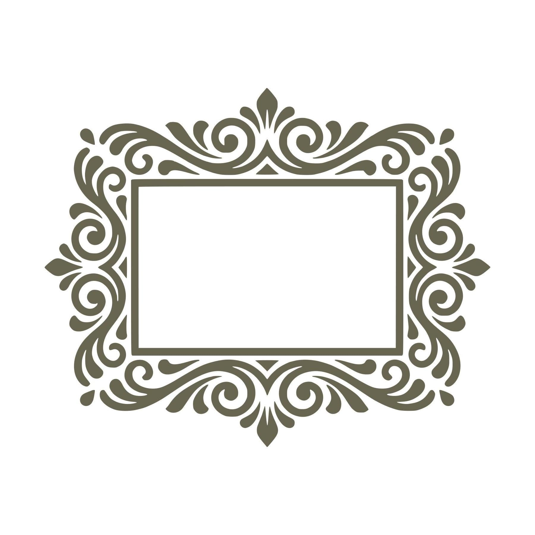 Ornate Frame Delrin Leather Stamp