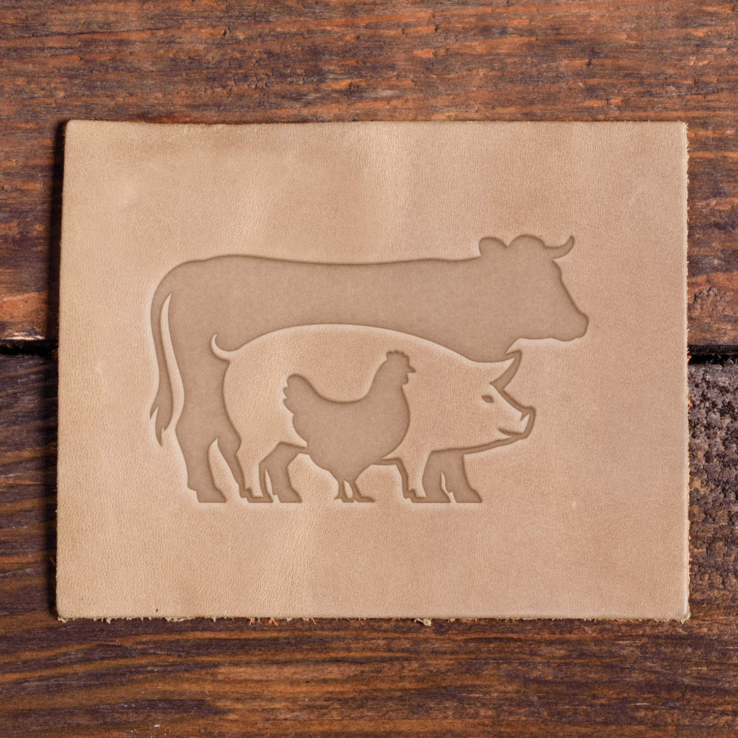 Farm Animals Delrin Leather Stamp