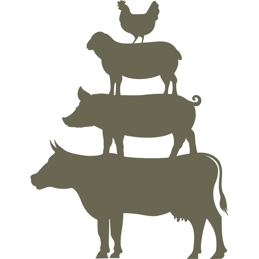 Farm Animals Stacked Delrin Leather Stamp