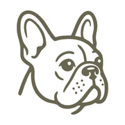 French Bulldog Dog Head Delrin Leather Stamp