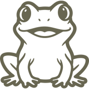 Delrin leather stamp design of a cute, wide-eyed frog with simple, bold lines—perfect for nature or animal-themed leather projects.